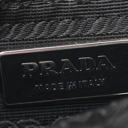 Prada Nylon Vela Saffiano Shoulder Bag Black 6 of 11