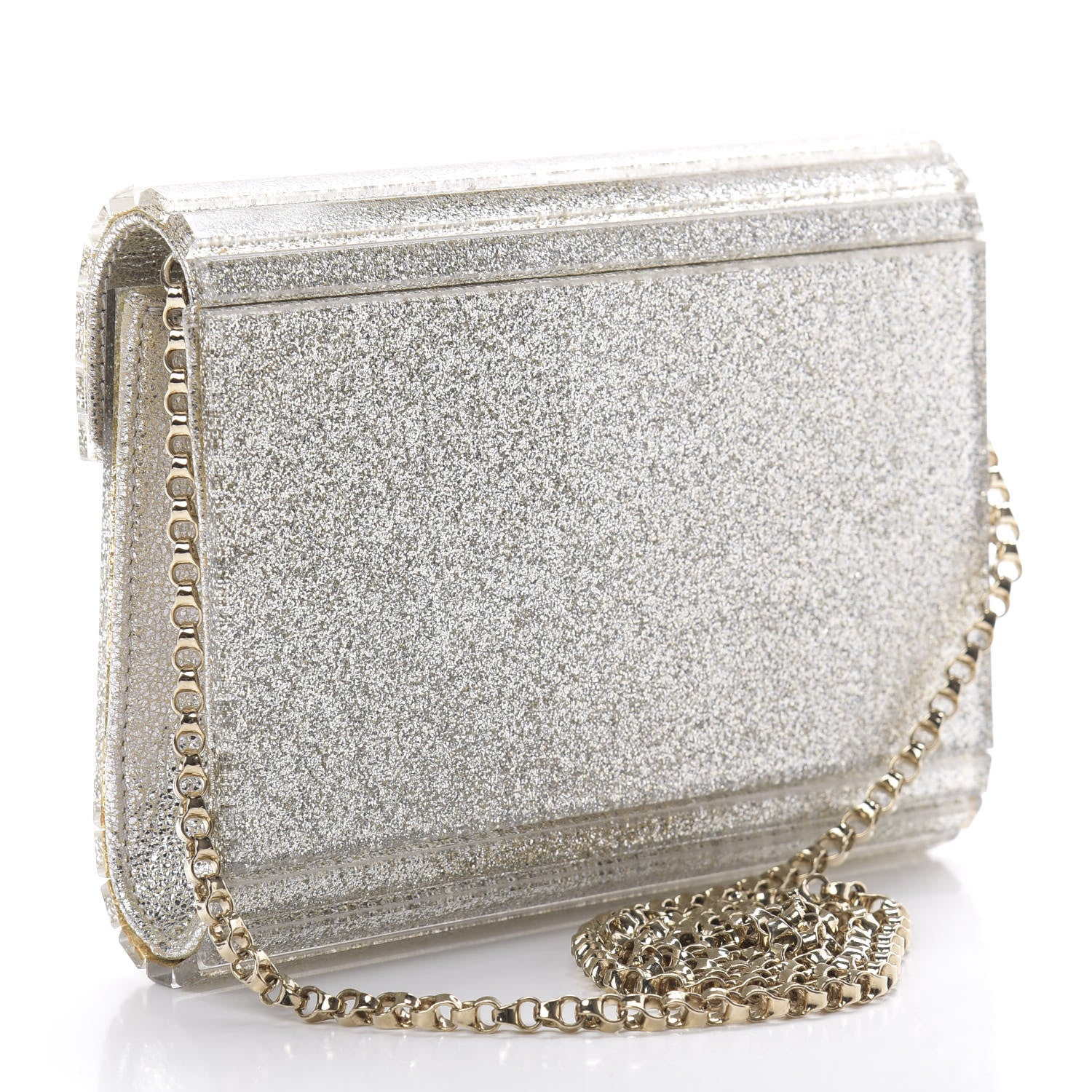 Jimmy Choo Acrylic Glitter Candy Clutch Champagne 3 of 10