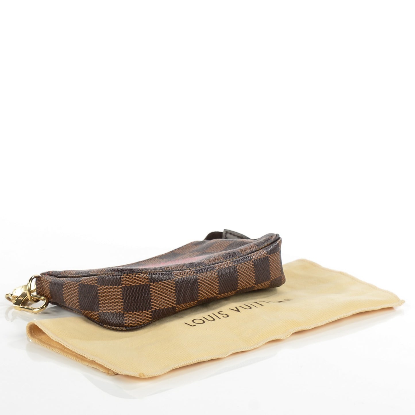 Damier Ebene Complice Trunks and Bags Mini Pochette Accessories Red