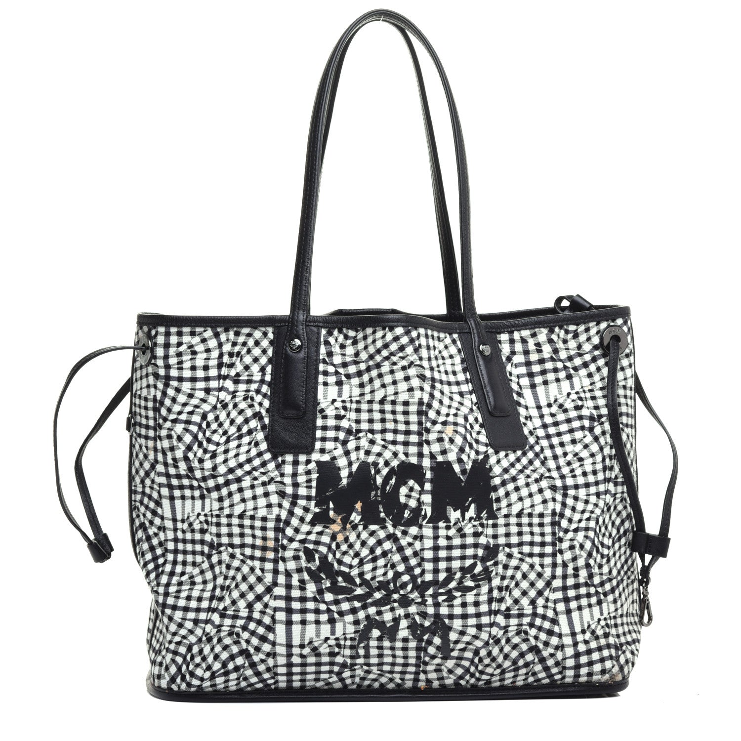 MCM Visetos Medium Liz Reversible Shopper Tote Black 3 of 15