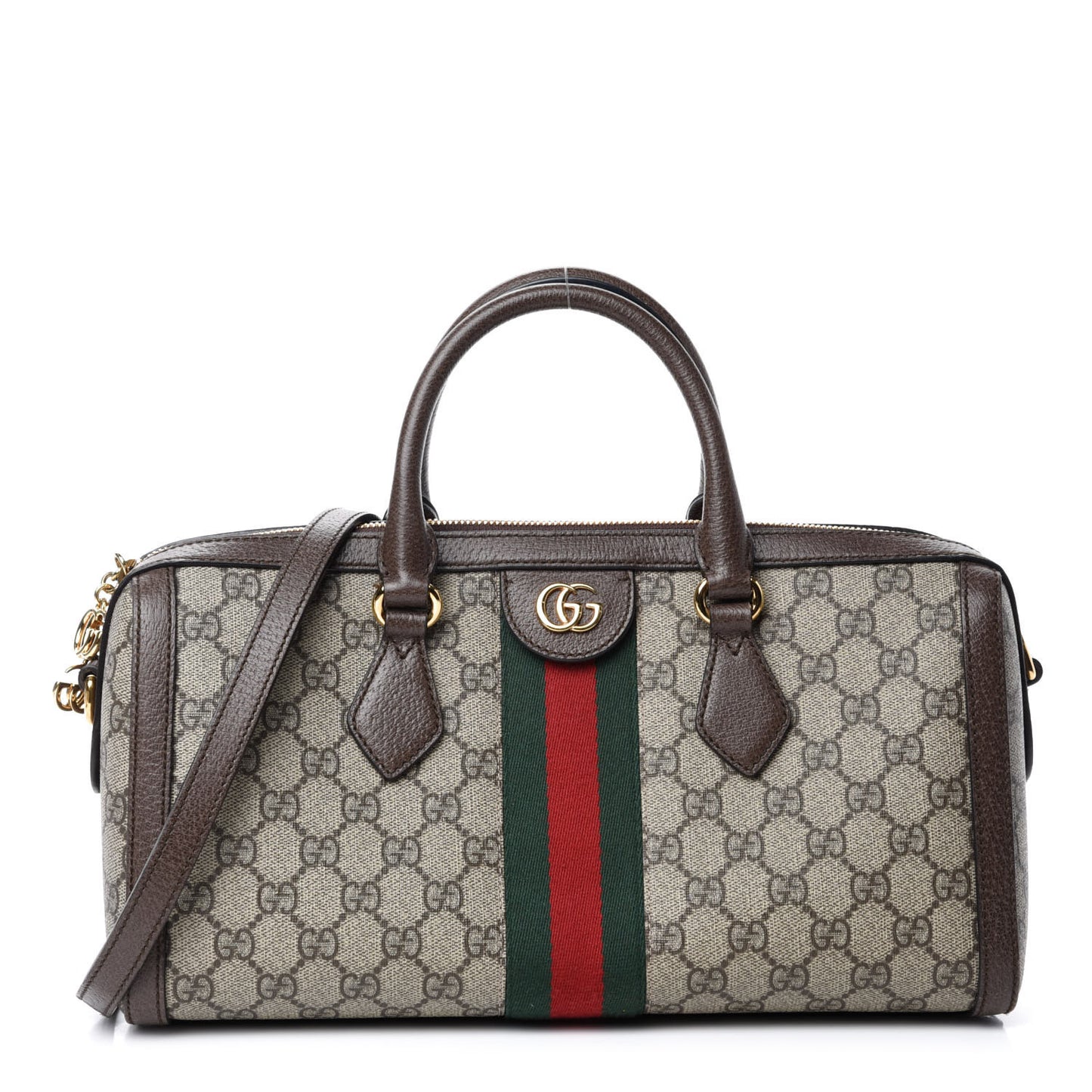 GG Supreme Monogram Web Medium Ophidia Boston Brown