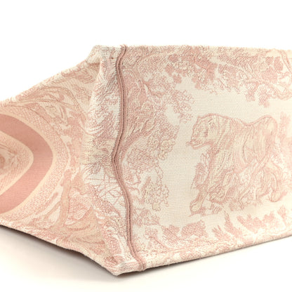 Christian Dior Canvas Toile De Jouy Embroidered Large Book Tote Pink 4 of 5