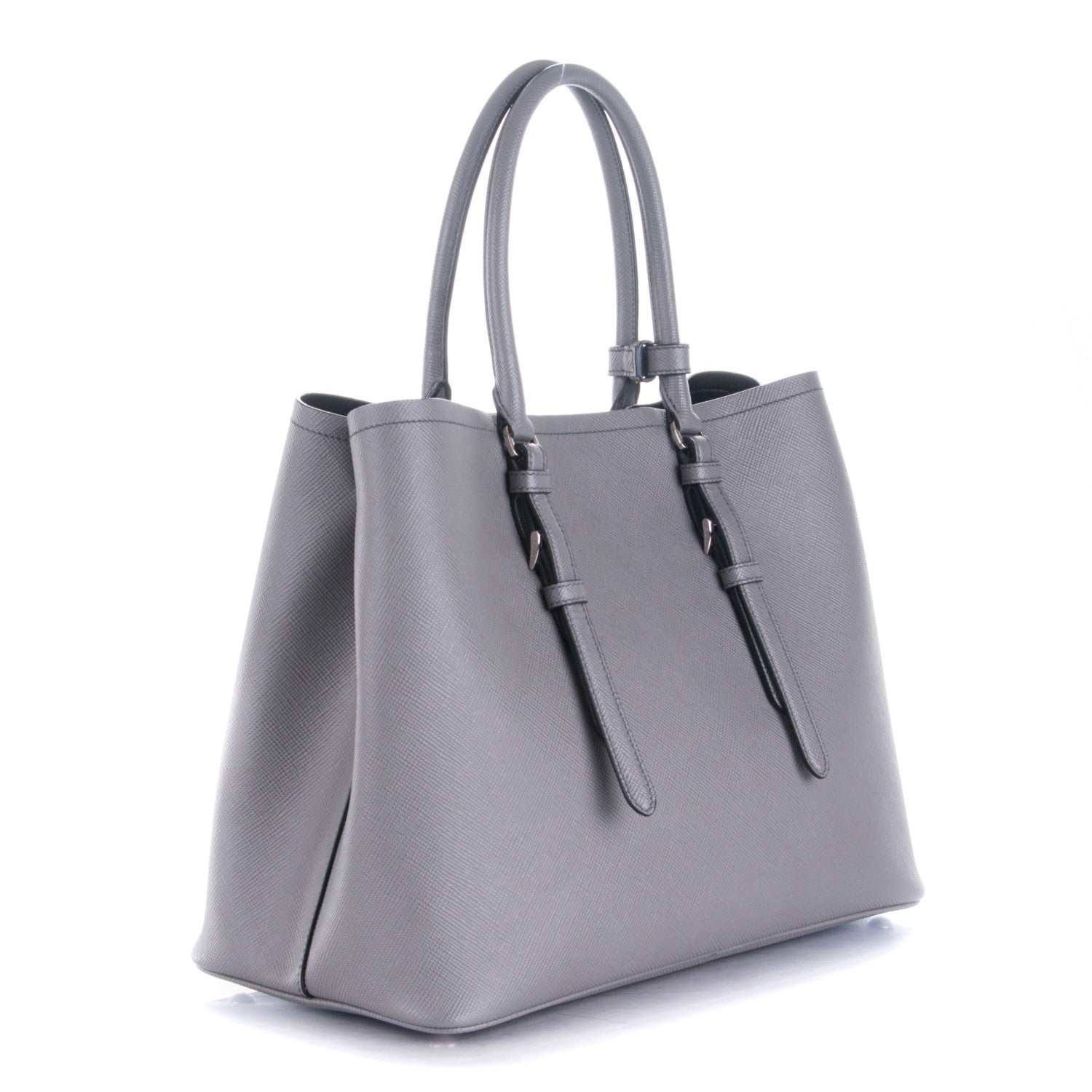 Prada Saffiano Cuir Medium Double Handle Tote Marmo 4 of 8