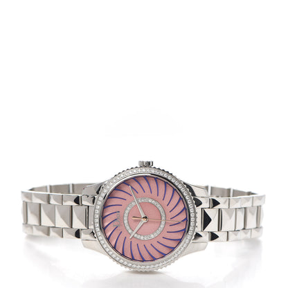 Christian Dior Stainless Steel Diamond Bezel 32mm Dior VIII Montaigne Quartz Watch Pink 2 of 6