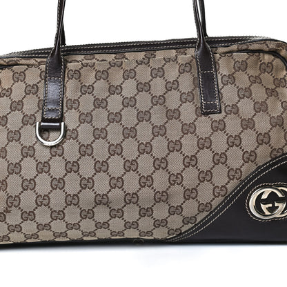 Gucci Monogram New Britt Medium Boston Dark Brown 8 of 11