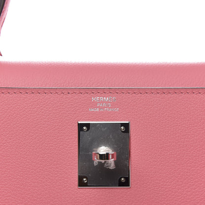 Hermes Evercolor Verso Kelly Retourne 28 Rose D'Ete Cobalt 13 of 15