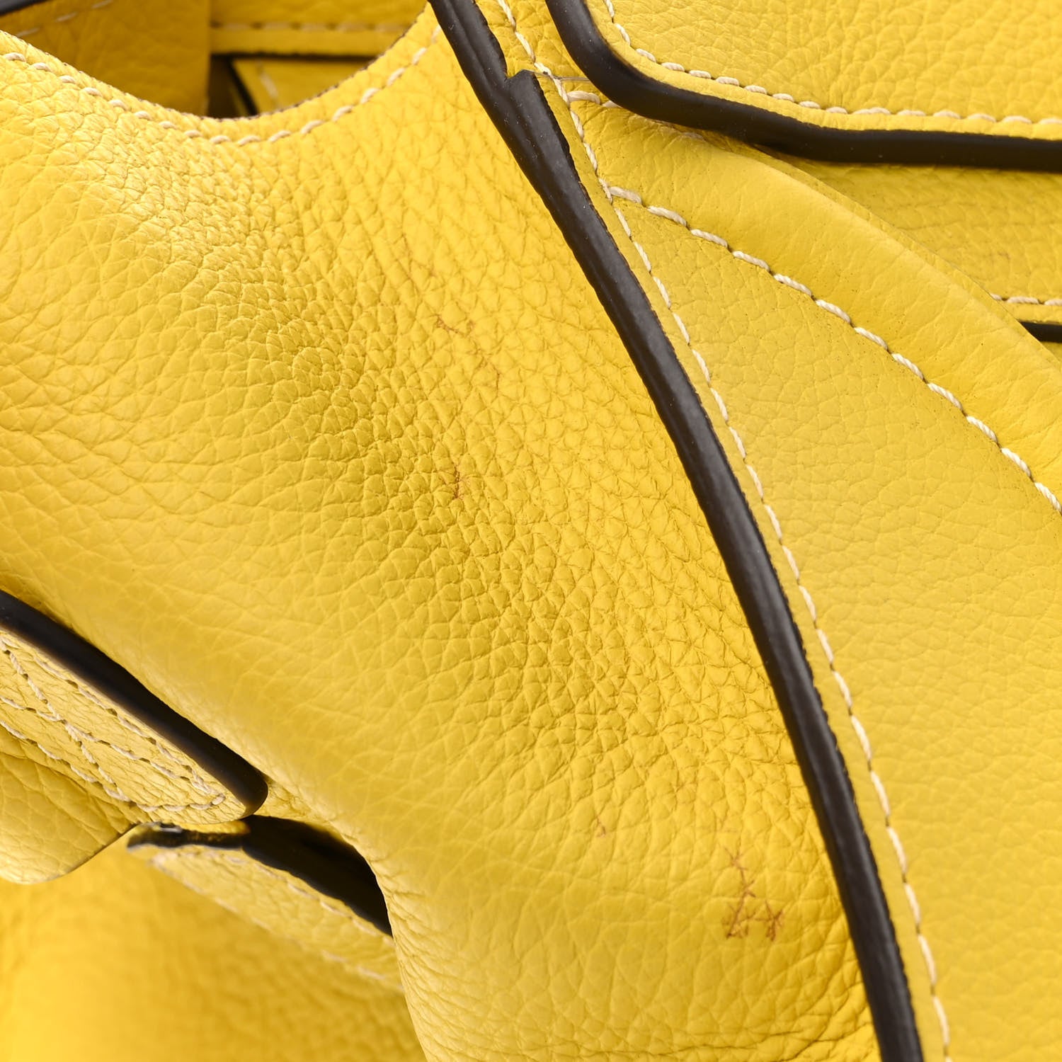 Celine Drummed Calfskin Mini Luggage Citron 12 of 12