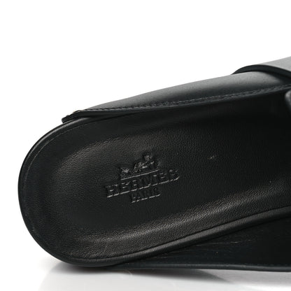 Hermes Calfskin Calya Mules 40 Black 7 of 8