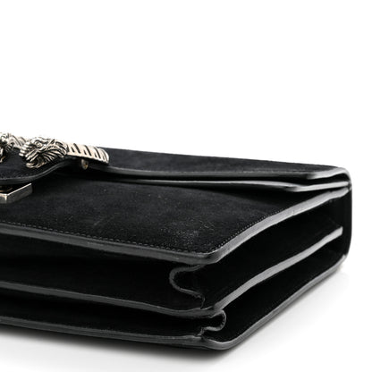 Gucci Suede Medium Dionysus Shoulder Bag Black 10 of 14