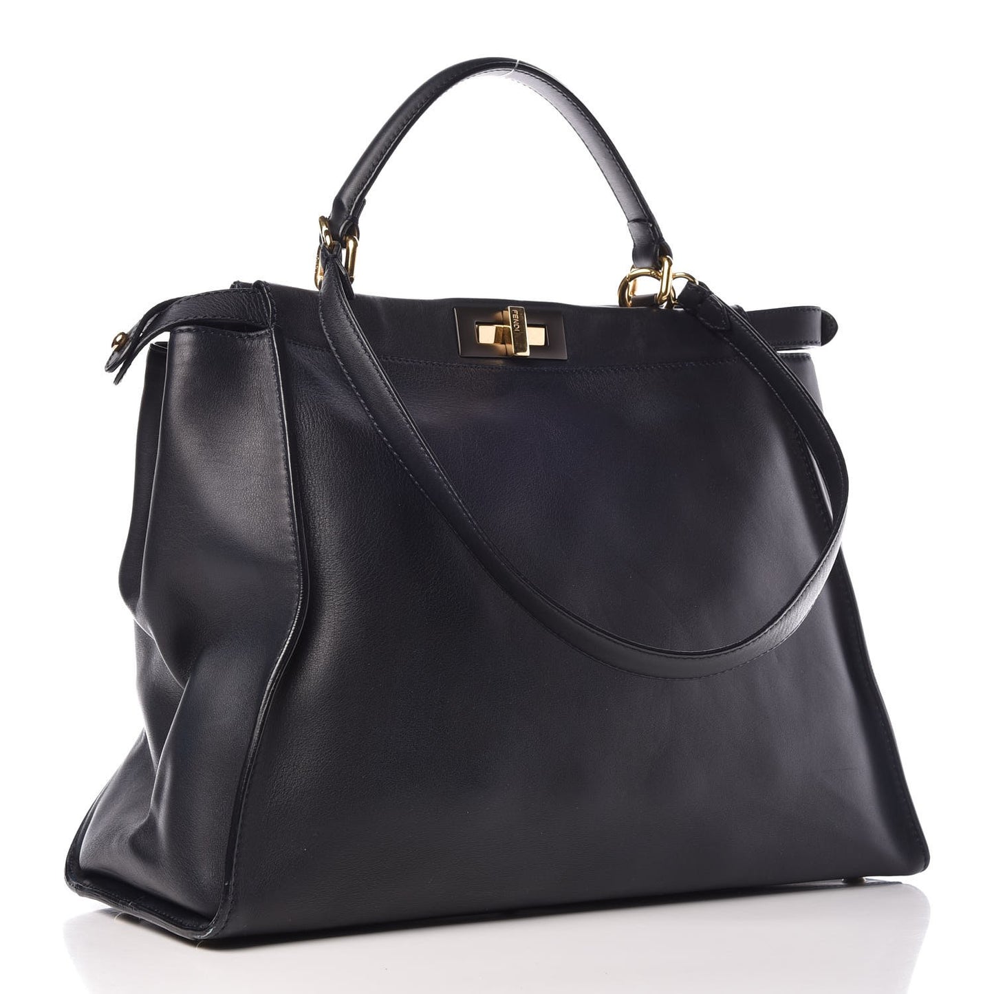 Vitello Dolce Marmol Large Peekaboo Iconic Satchel Blue Notte