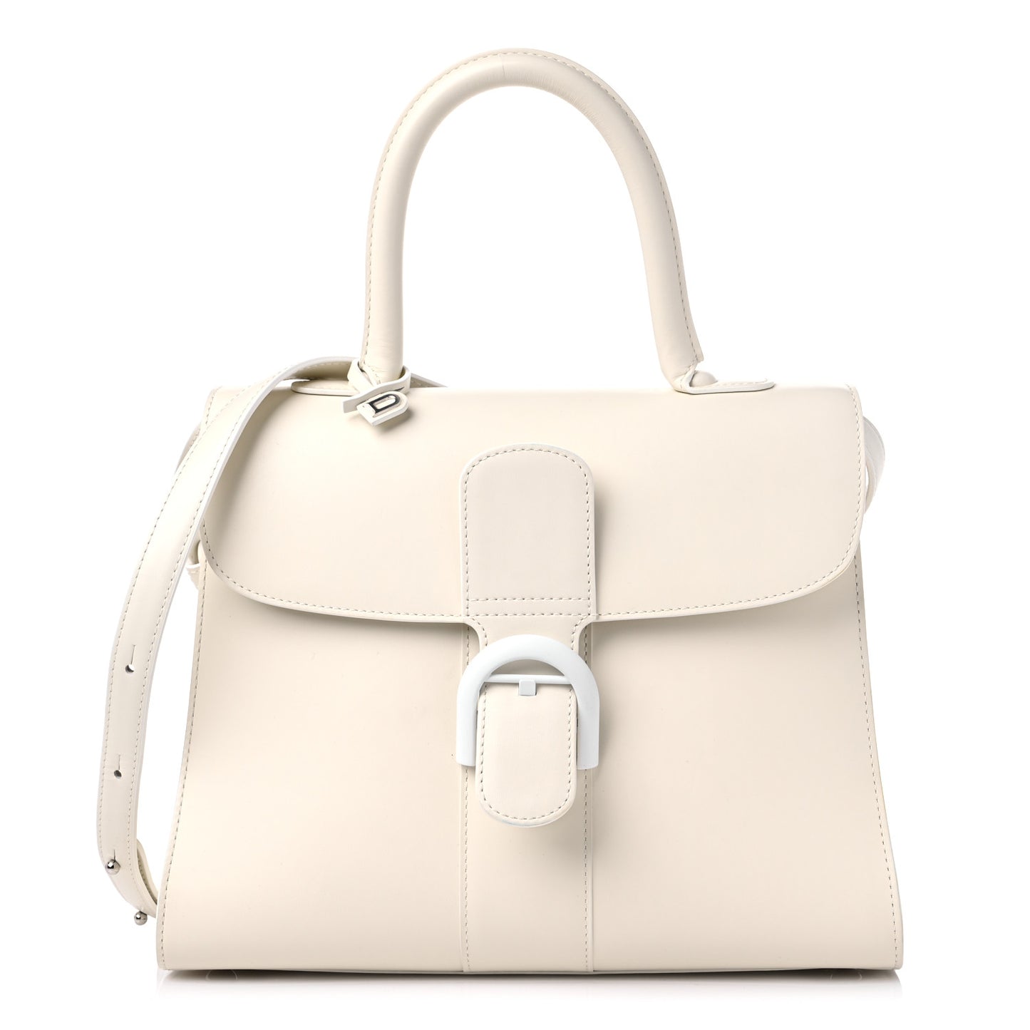Box Calfskin MM Brillant Satchel Ivory