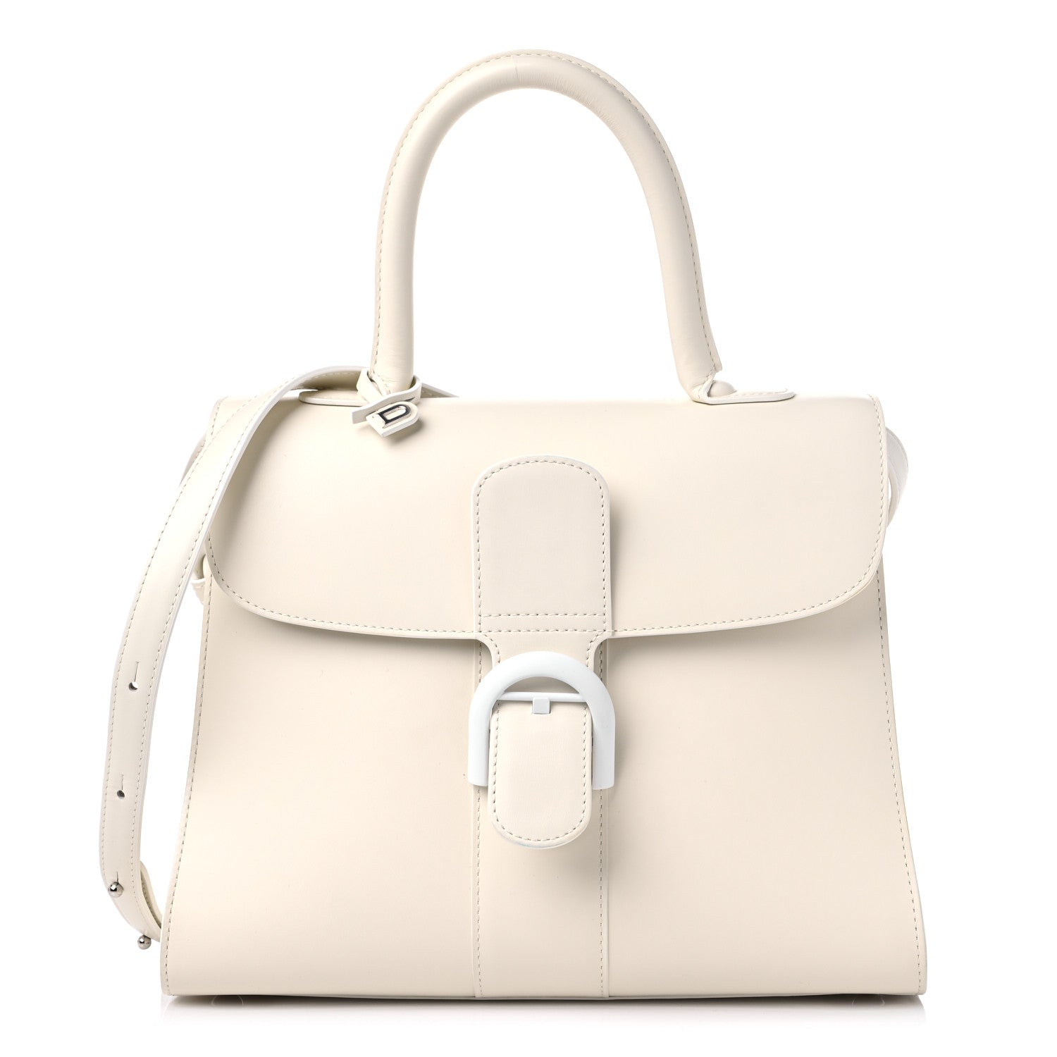 Delvaux Box Calfskin MM Brillant Satchel Ivory 3 of 12
