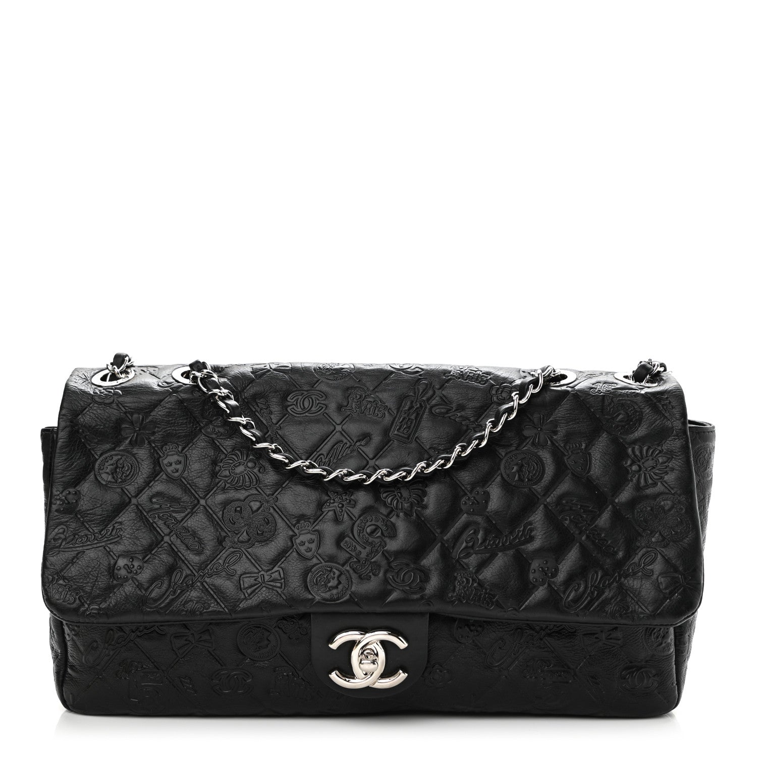 Chanel Calfskin Embossed Large Lucky Symbols Flap Black 1 of 10