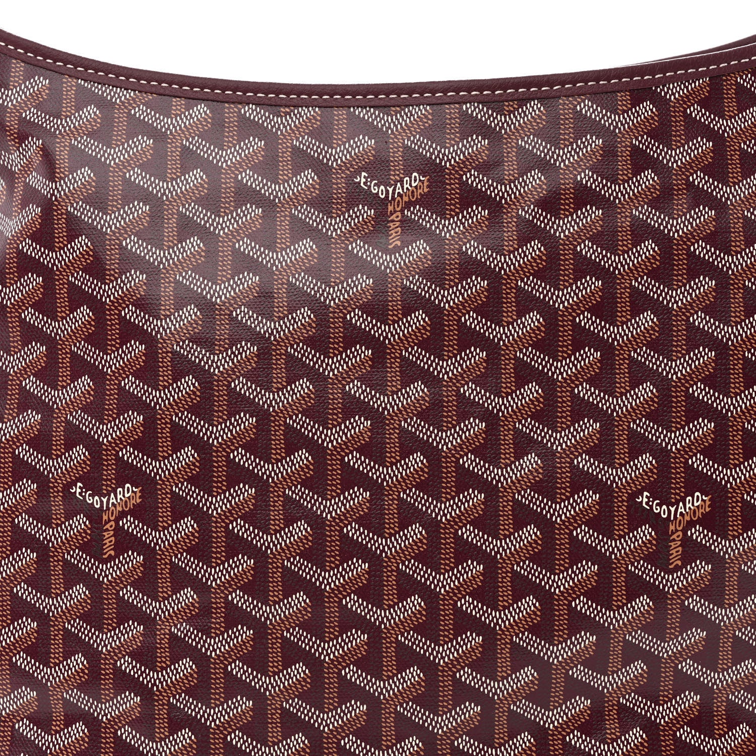 Goyard Goyardine Boheme Hobo Burgundy 10 of 12