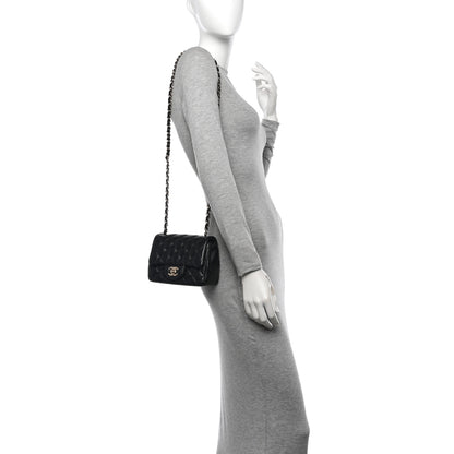 Chanel Lambskin Quilted Mini Square Flap Black 2 of 10