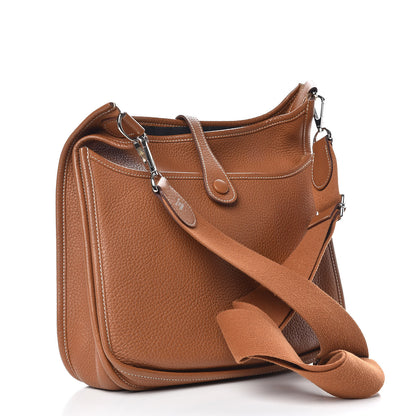Hermes Taurillon Clemence Evelyne III PM Gold 3 of 9