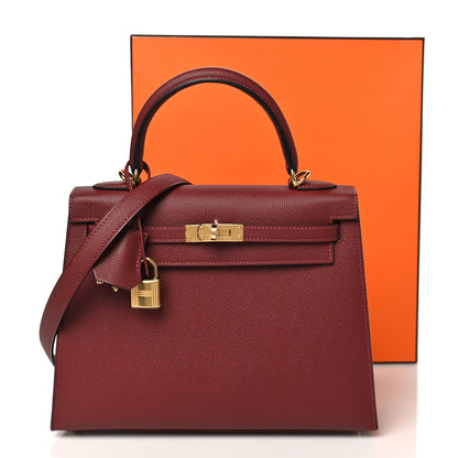 Hermes Epsom Kelly Sellier 25 Rouge H 9 of 9