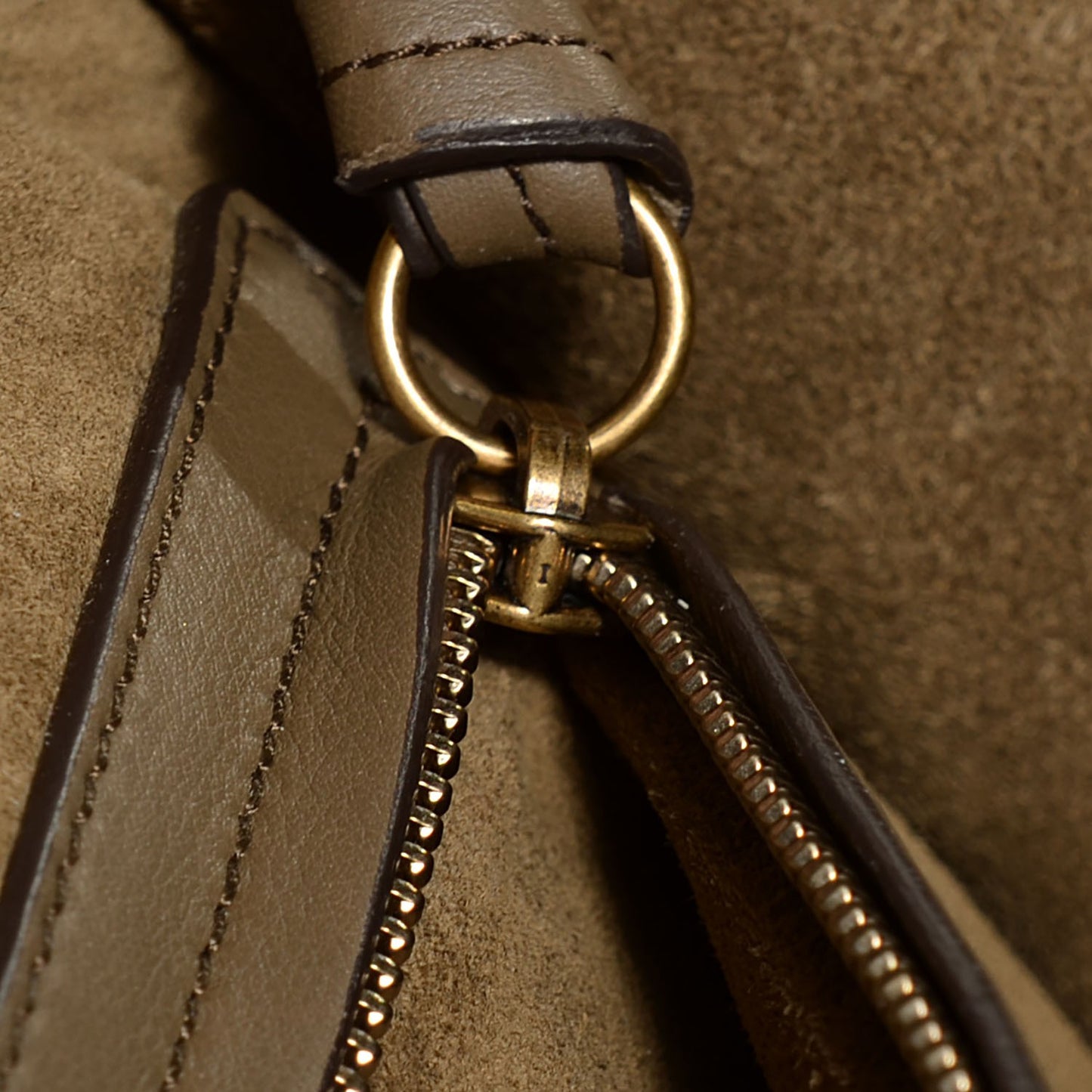 Supple Calfskin Medium Phantom Luggage Khaki