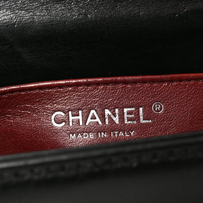 Chanel Calfskin Embossed Medium Paris Salzburg Boy Flap Black 6 of 10