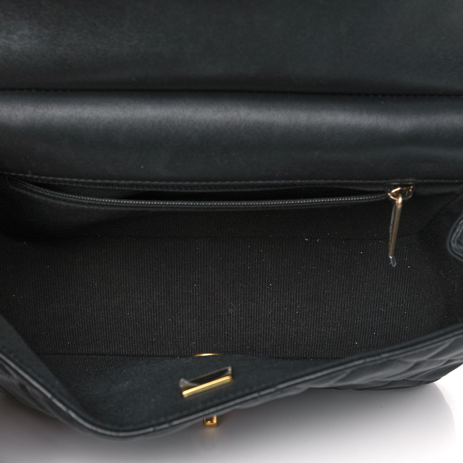 Chanel Calfskin Quilted Small Lady Handle Clutch With Chain Black 4 of 12