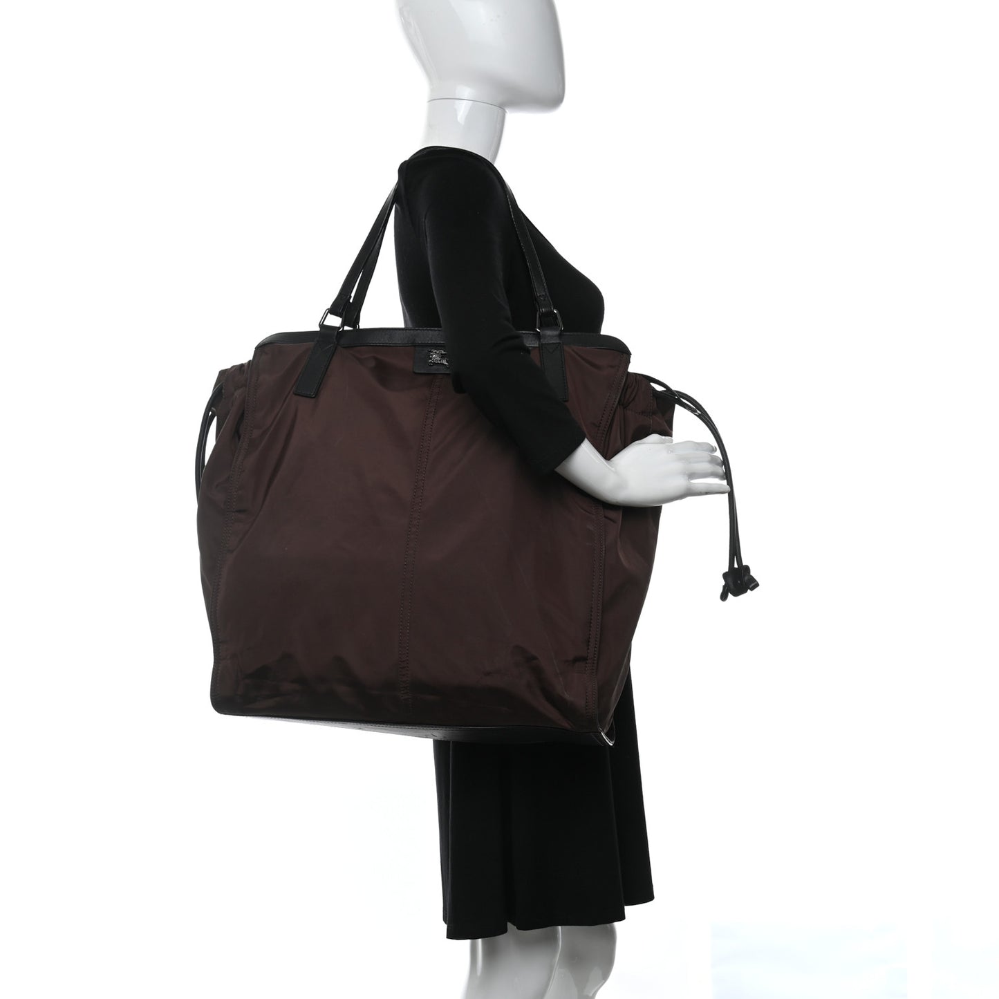 Nylon Small Buckleigh Packable Tote Brown