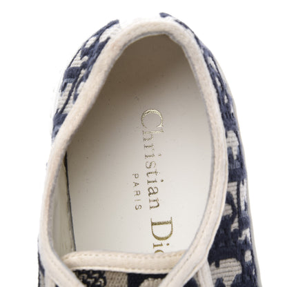 Christian Dior Canvas Oblique Walk'N'Dior Low Top Sneakers 38 Deep Blue 8 of 10