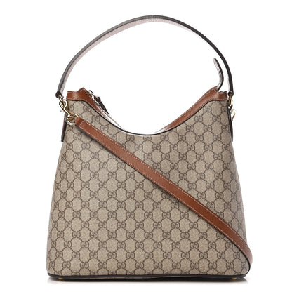 Gucci GG Supreme Monogram Linea A Hobo Brown 1 of 9
