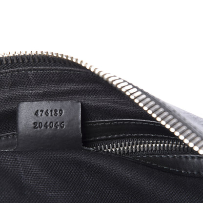 Gucci Soft GG Supreme Monogram Appia Calfskin Web East West Messenger Bag Black Grey 9 of 10
