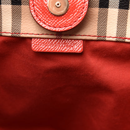 Burberry Haymarket Check Small Canterbury Tote Red 9 of 15