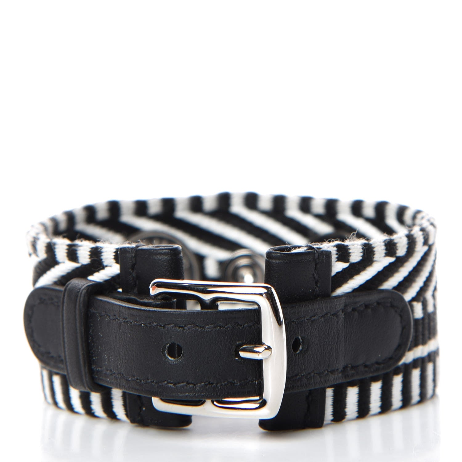 Hermes Toile Sombrero Rivale Cavale Bracelet T3 Black 2 of 6