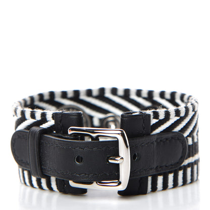 Hermes Toile Sombrero Rivale Cavale Bracelet T3 Black 2 of 6