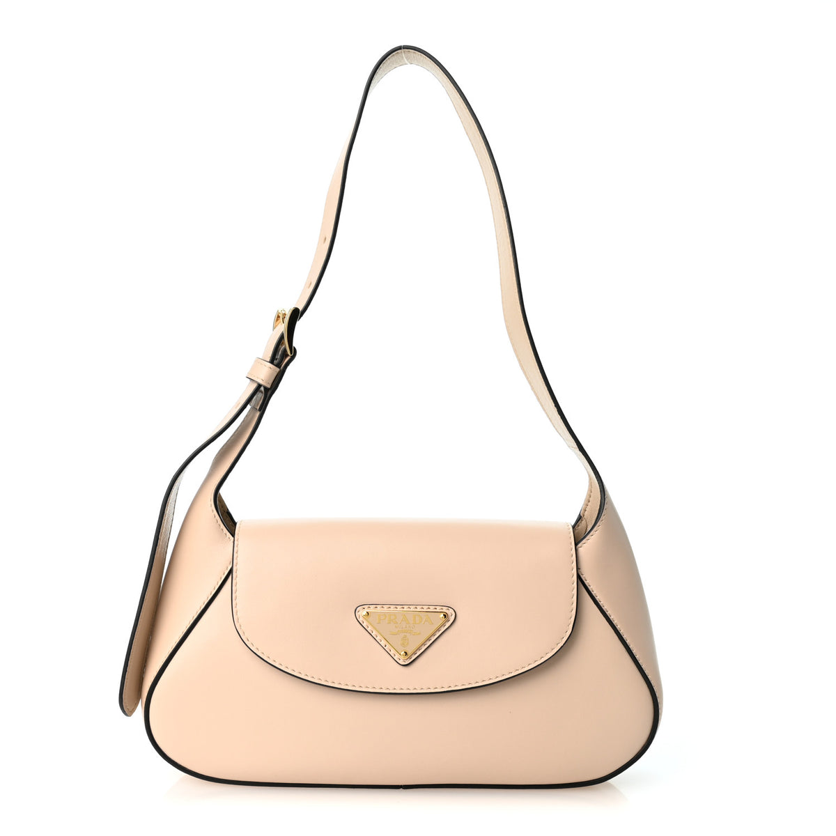 Prada City Calf Flap Shoulder Bag Travertino 1 of 9