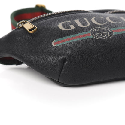 Gucci Grained Calfskin Small Logo Belt Bag Black 7 of 9