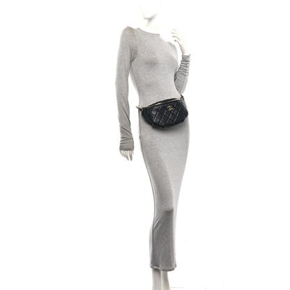 Chanel Lambskin Quilted Waist Bag Fanny Pack Black 2 of 12