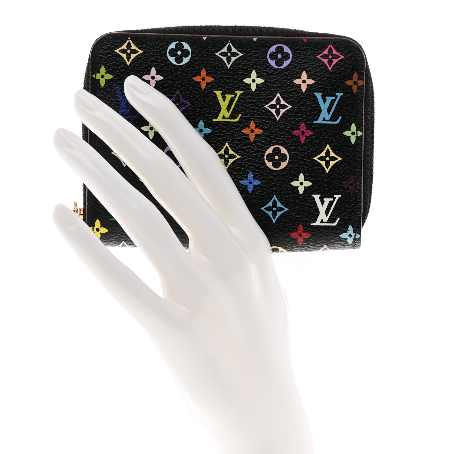 Louis Vuitton Monogram Multicolor Zippy Coin Purse Black Grenade 2 of 6