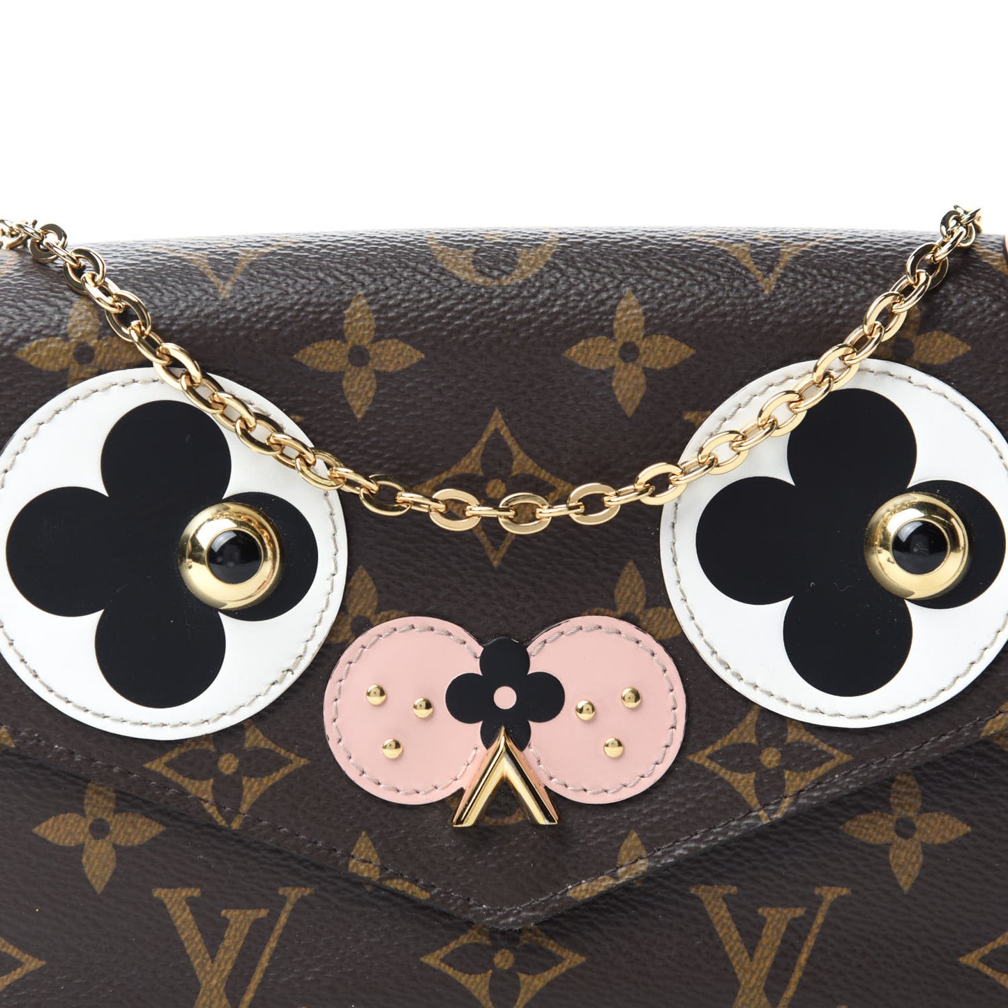 Monogram Valentine Dog Pochette Felicie Chain Wallet