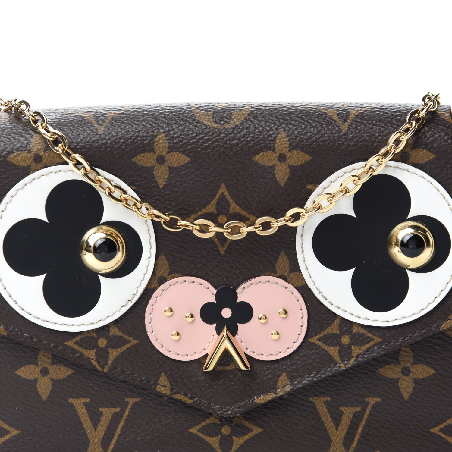Louis Vuitton Monogram Valentine Dog Pochette Felicie Chain Wallet 13 of 13