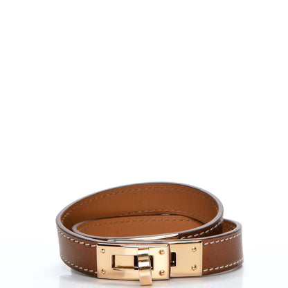 Hermes Barenia Kelly Double Tour Bracelet S Fauve 1 of 7