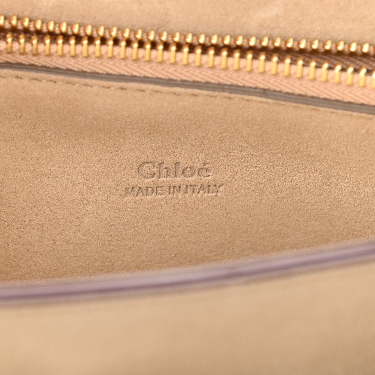 Chloe Calfskin Suede Medium Faye Shoulder Bag Plum Purple 6 of 7