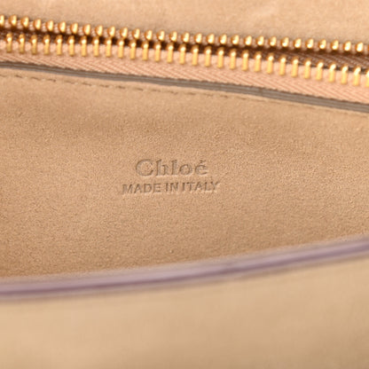 Chloe Calfskin Suede Medium Faye Shoulder Bag Plum Purple 6 of 7
