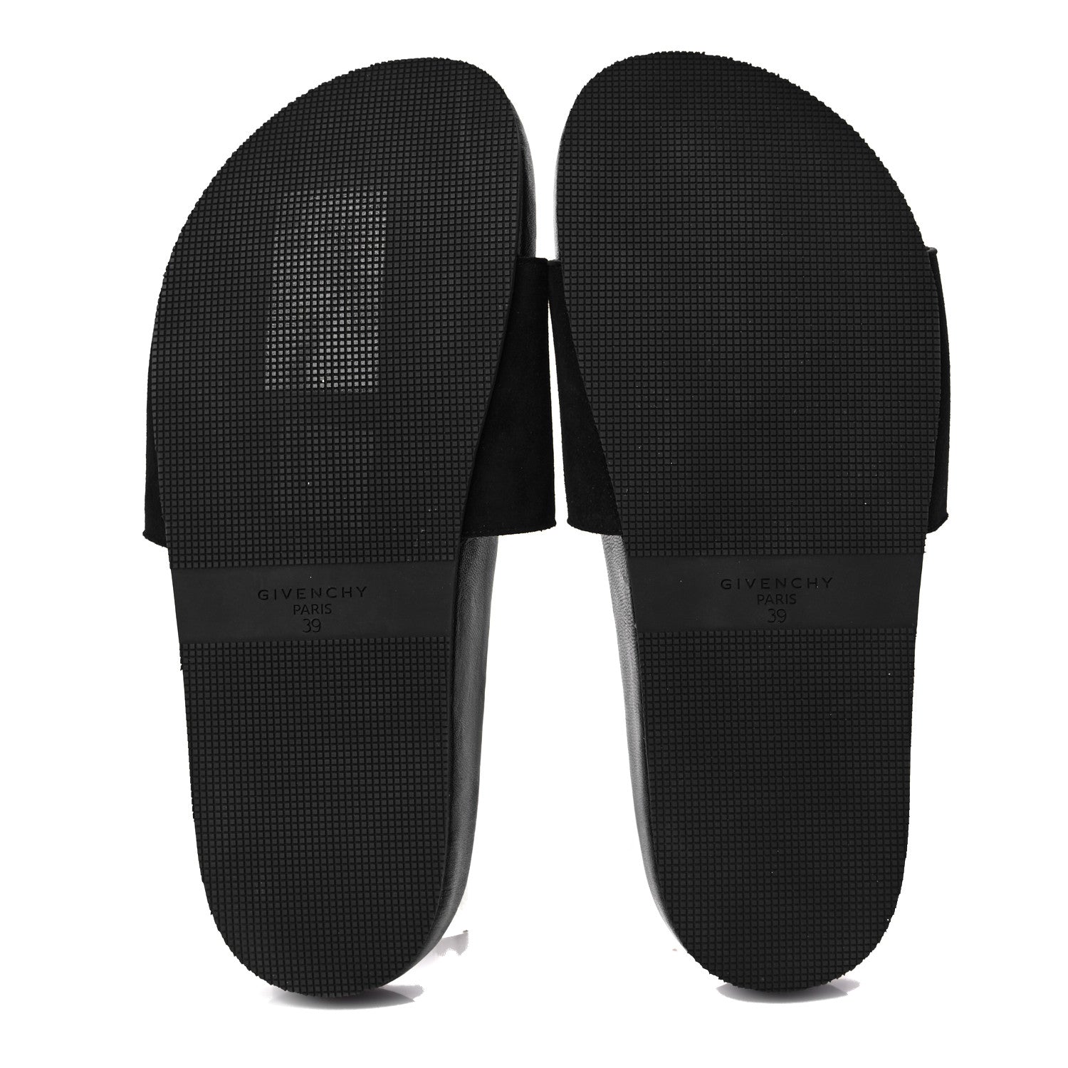 Givenchy Suede Sequin Logo Womens Slide Sandals 39 Black 5 of 7