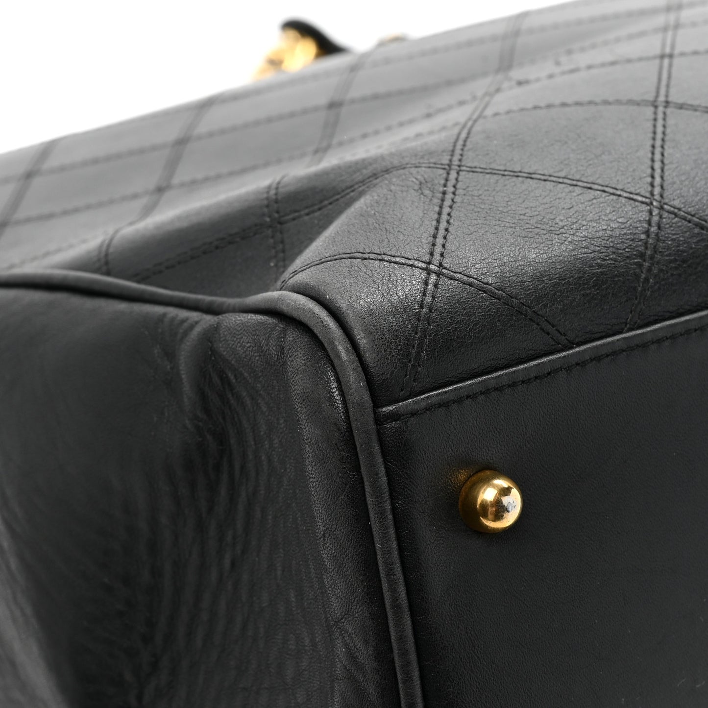 Calfskin Stitched XL Weekender Black