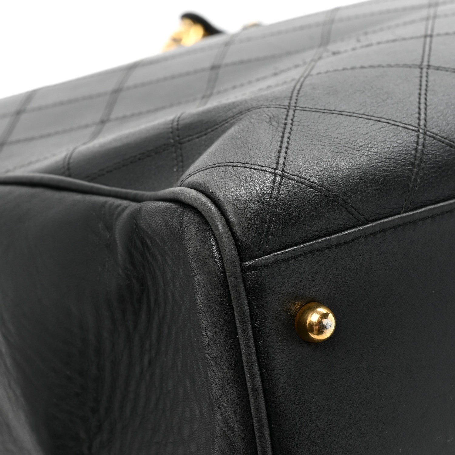 Chanel Calfskin Stitched XL Weekender Black 14 of 18