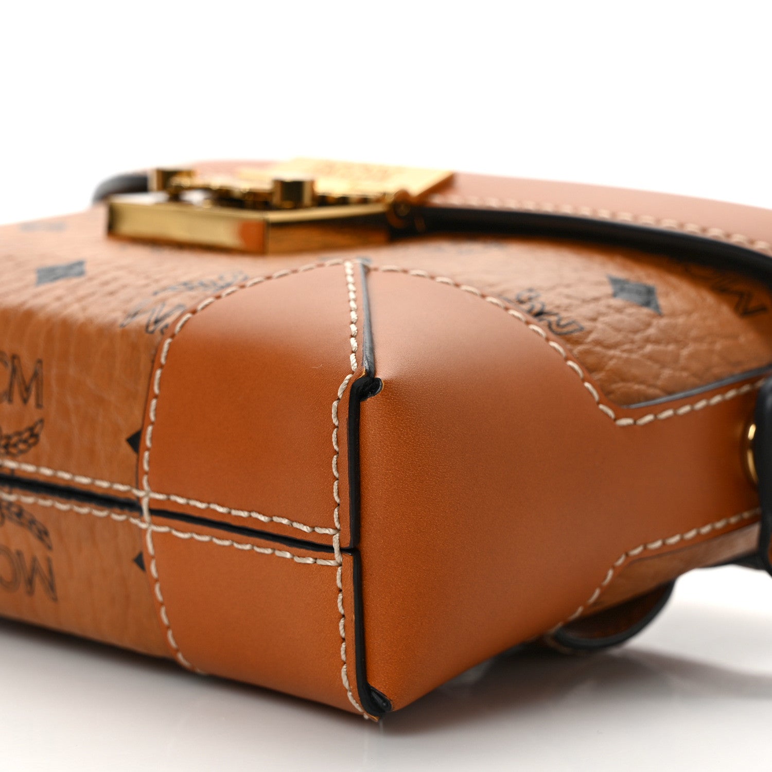 MCM Visetos Soft Berlin Convertible Belt Bag Cognac 8 of 8