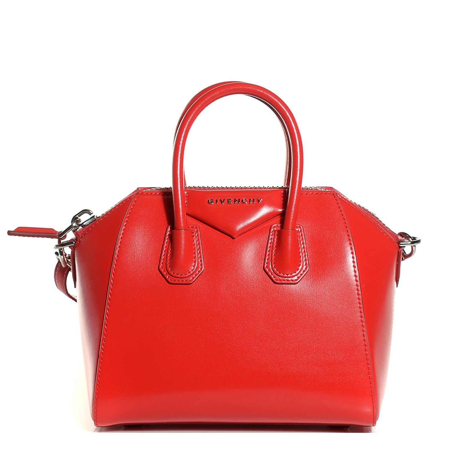 Givenchy Shiny Lord Calfskin Mini Antigona Red 1 of 10