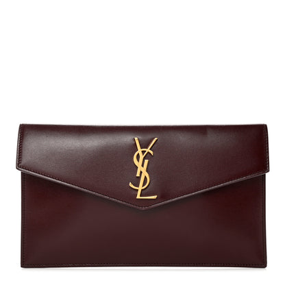 Saint Laurent Smooth Shiny Calfskin Medium Uptown Removable Pouch Burgundy 1 of 10