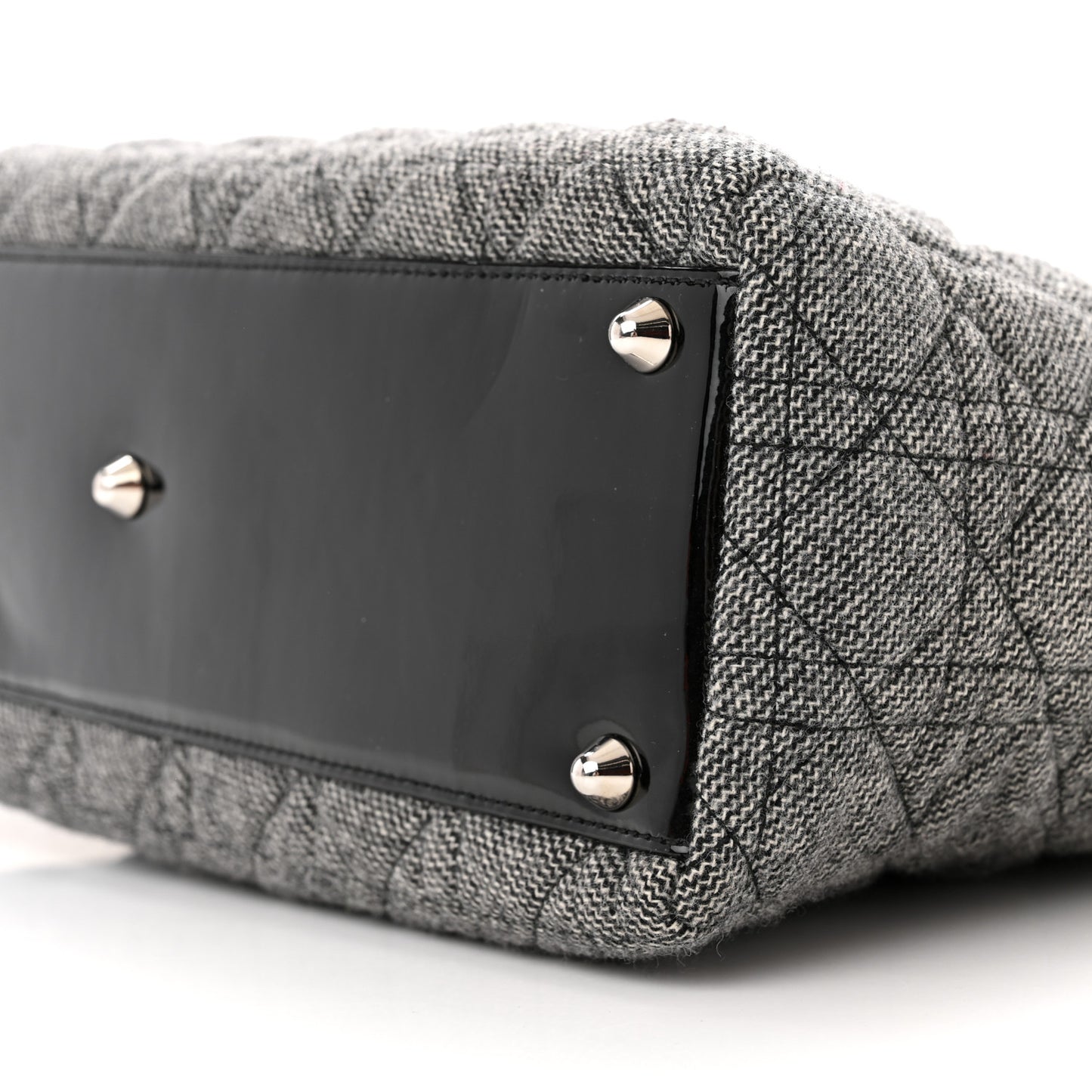 Tweed Cannage Large Lady Dior Black