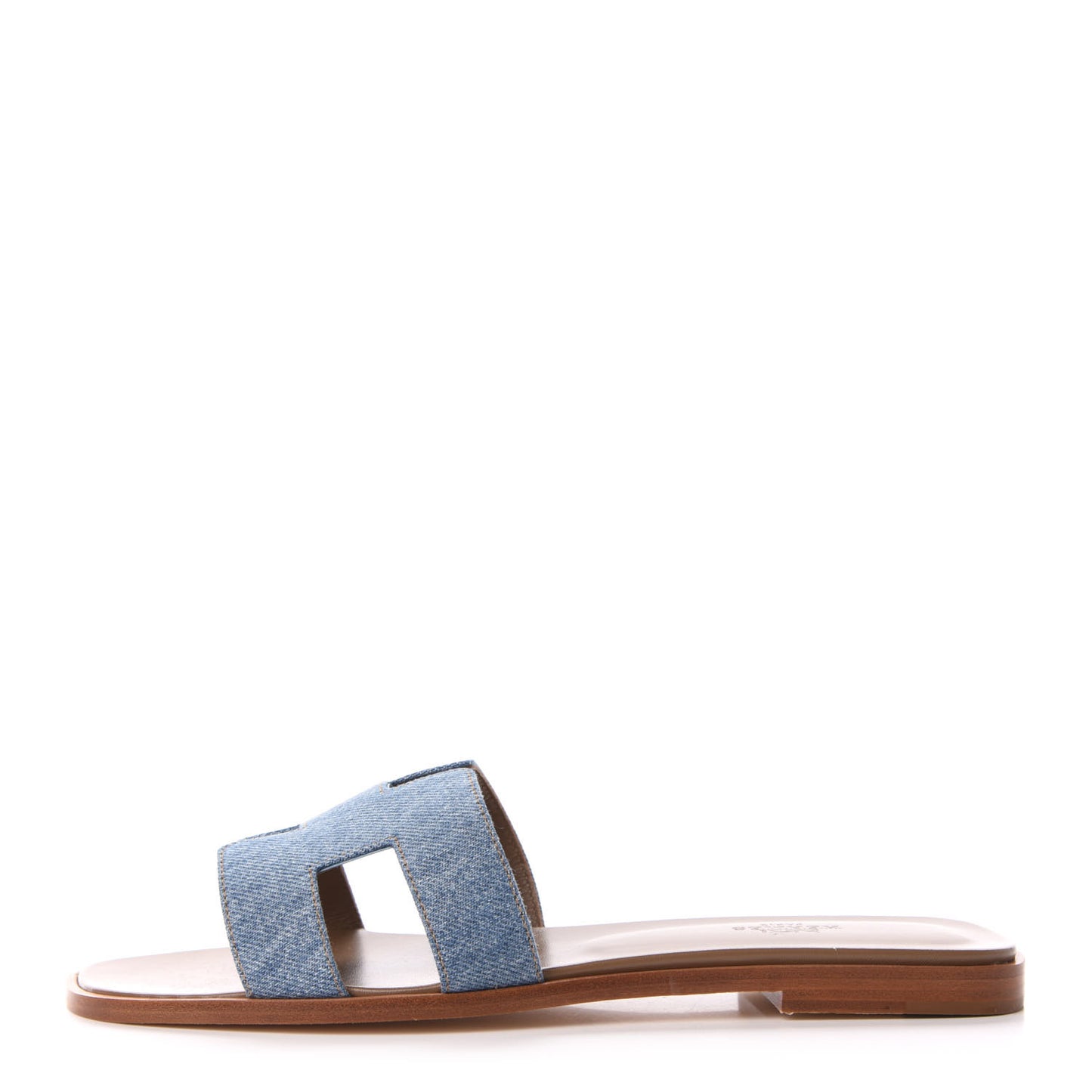 Denim Canvas Oran Sandals 39 Bleu Clair