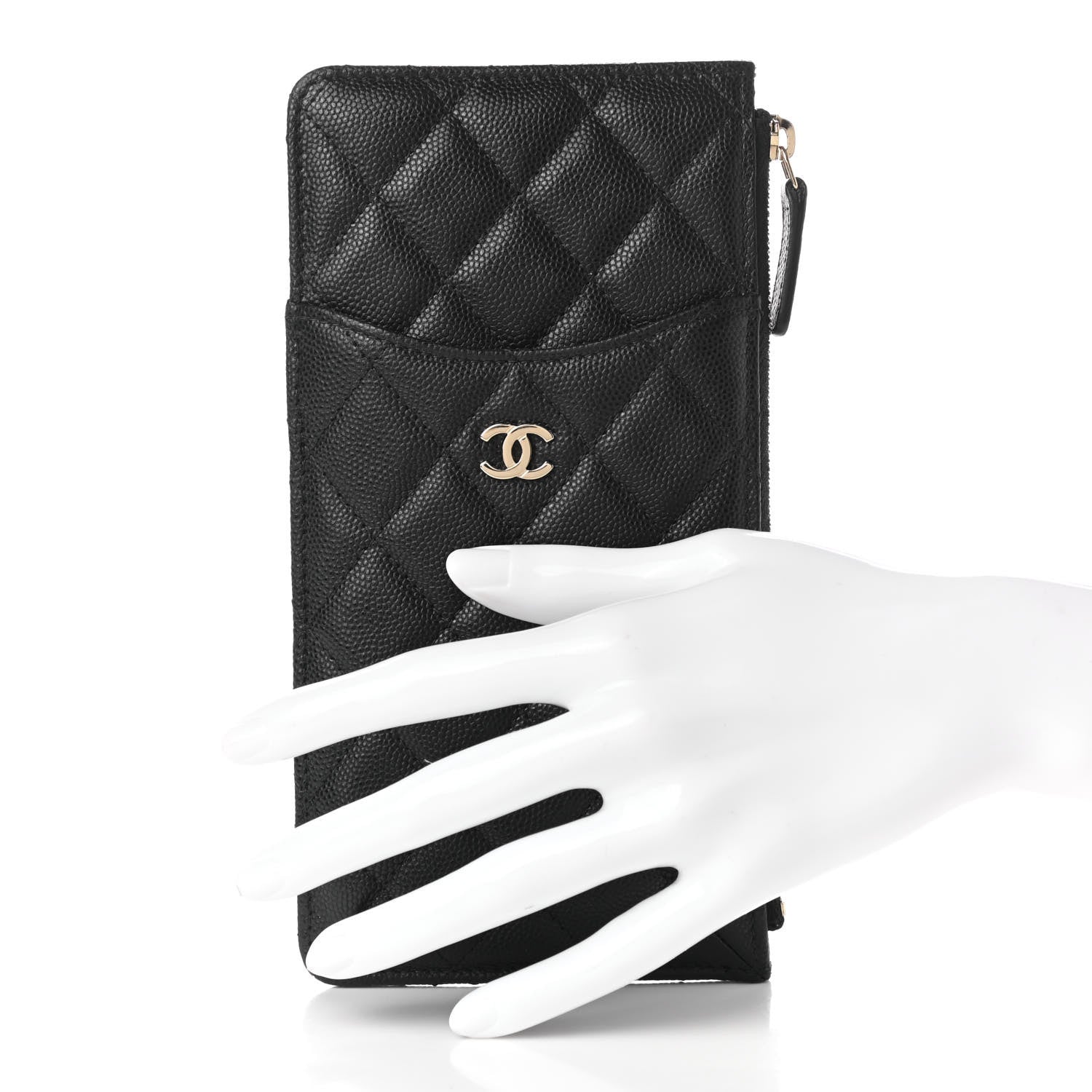 Chanel Caviar Quilted Classic iPhone Pouch Black 2 of 8
