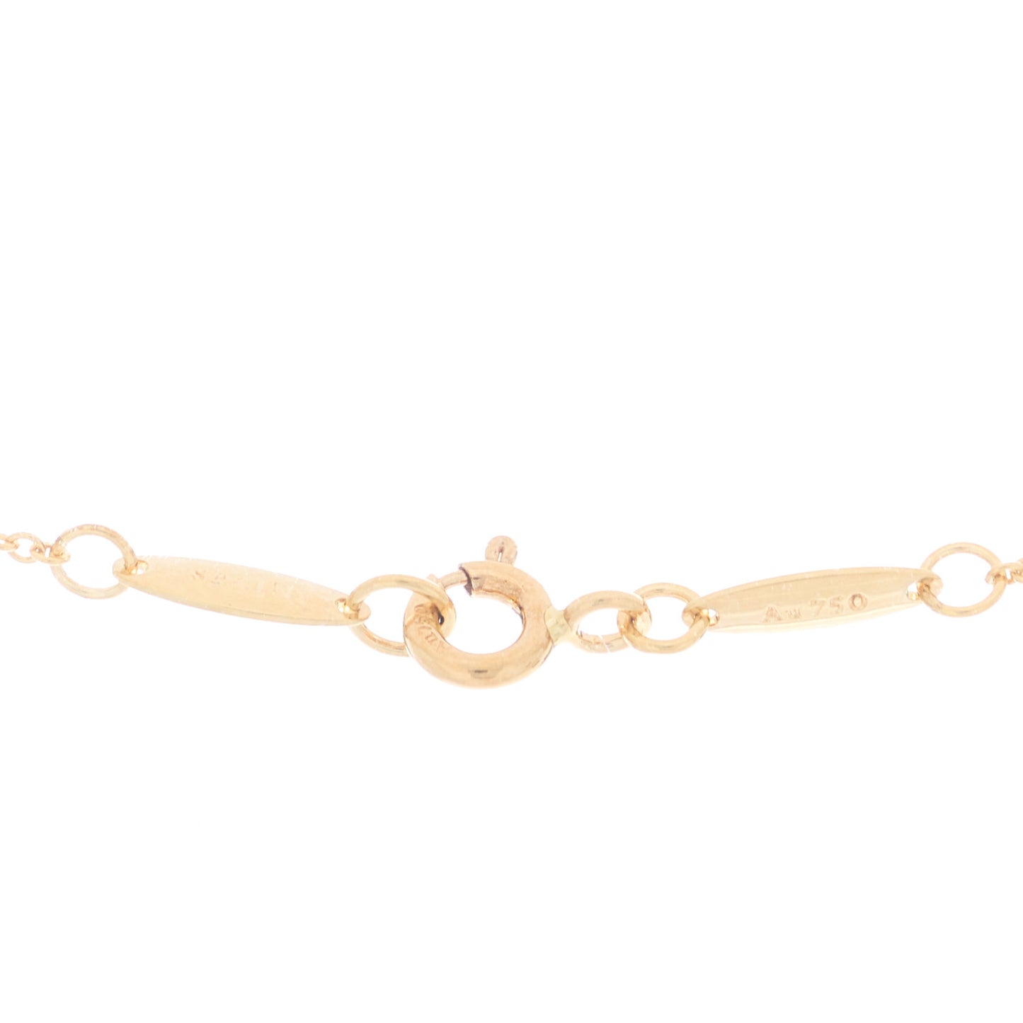 18K Yellow Gold 16mm Elsa Peretti Open Heart Pendant Necklace